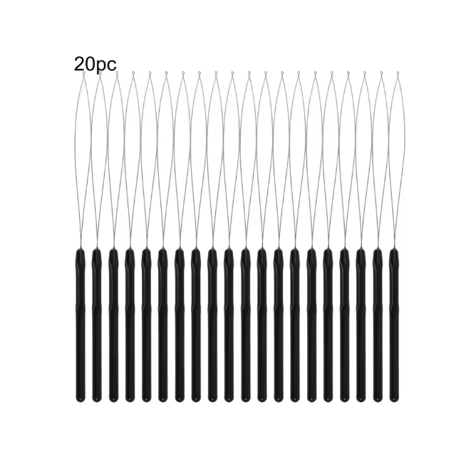 Hair Extensions Loop Needle Tool Set For Microlink Beads 5