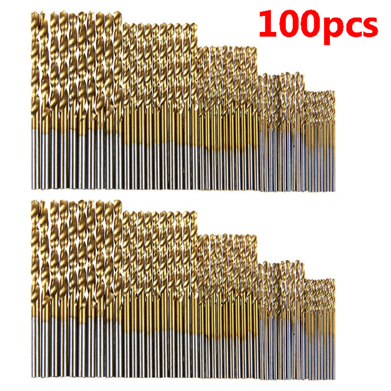 Titanium Plated Highspeed Steel Titanium Coated Drill Bits Set For Metal Wood Aluminum Drilling Too 5