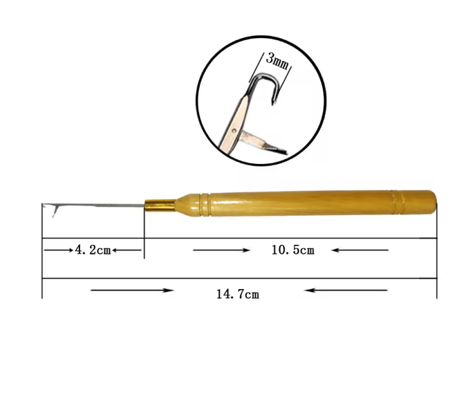 Hair Extensions Loop Threader Tool For Microlink Beads 1