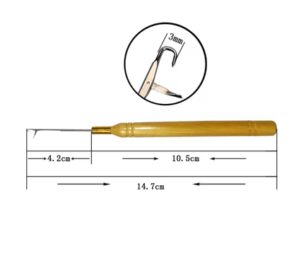 Hair Extensions Loop Threader Tool For Microlink Beads 1