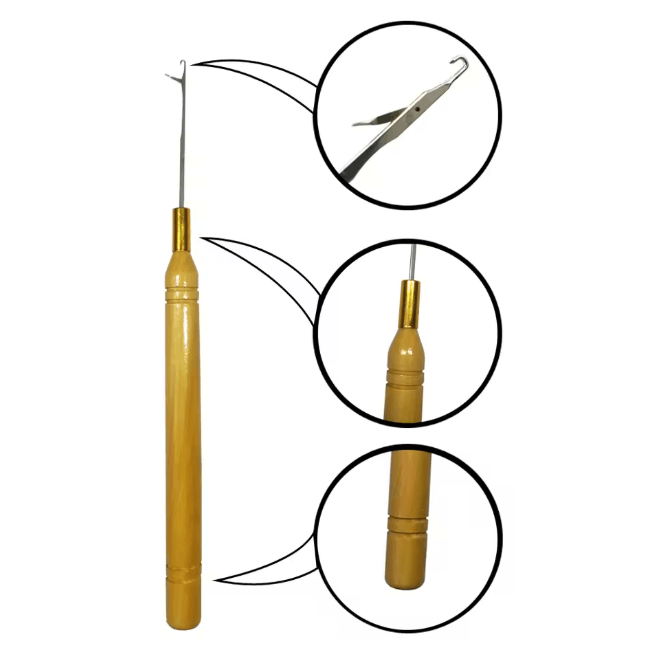 Hair Extensions Loop Threader Tool For Microlink Beads 2