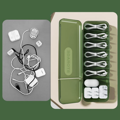 Cord Storage Organizer For Charger Data Cable And Travel Case Reusable Storage Box For Home And Tra 1