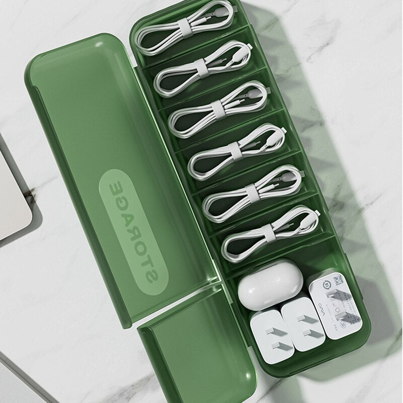 Cord Storage Organizer For Charger Data Cable And Travel Case Reusable Storage Box For Home And Tra 2