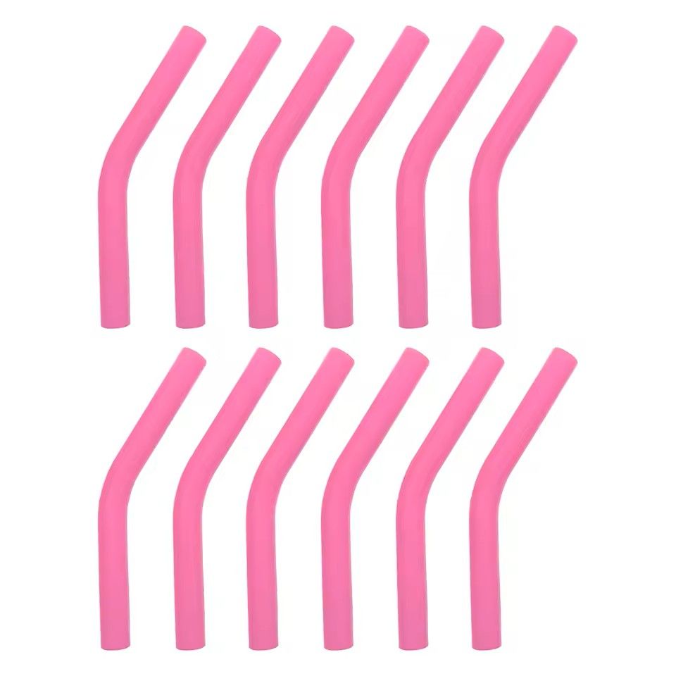 12pcs Silicone Straw Sleeves Reusable Straw Tips Food Grade Colorful Straw Covers Bendable Straw Ac 8