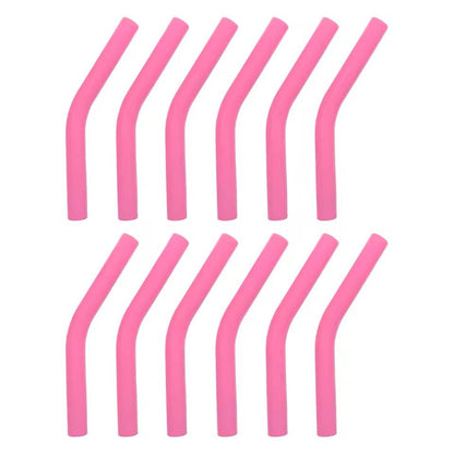 12pcs Silicone Straw Sleeves Reusable Straw Tips Food Grade Colorful Straw Covers Bendable Straw Ac 8