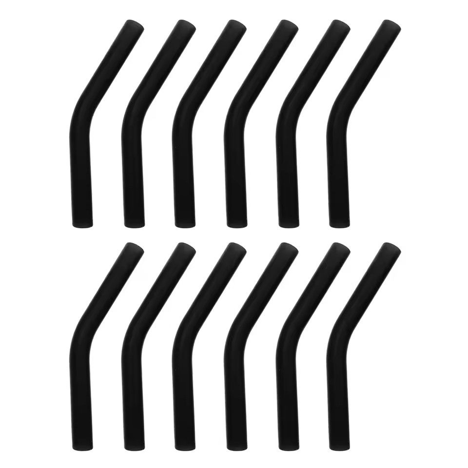 12pcs Silicone Straw Sleeves Reusable Straw Tips Food Grade Colorful Straw Covers Bendable Straw Ac 5