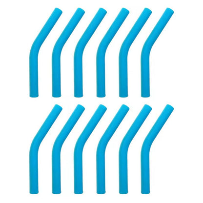 12pcs Silicone Straw Sleeves Reusable Straw Tips Food Grade Colorful Straw Covers Bendable Straw Ac 6