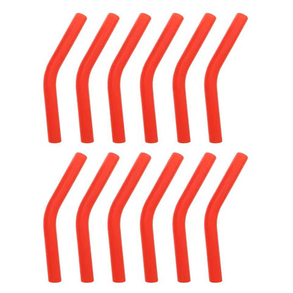 12pcs Silicone Straw Sleeves Reusable Straw Tips Food Grade Colorful Straw Covers Bendable Straw Ac 4