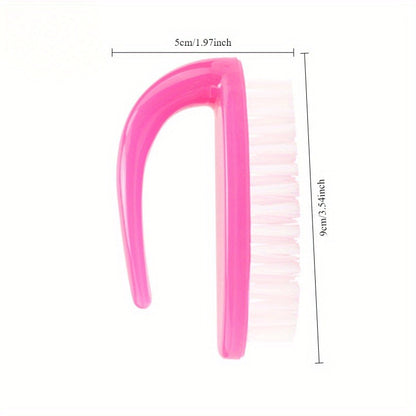 Oval Nail Brush Nail Dust Brush Plastic Nail Cleaning Brush Soft Bristle Brush Sweep Nail Dust Effe 6