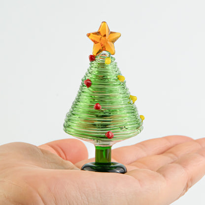 Fantasy Star Top Xmas Ornament Handblown Glass Christmas Tree Figurine Miniature Holiday Gift 3