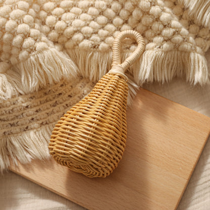 Handmade Rattan Rattles, Infant Sensory Toy, Crib Mobile Hand Bell, Baby Teether, Educational Toys, Baby Accessories
