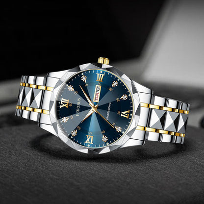 Waterproof Mens Luxury Watch Business Quartz Watch With Date Calendar Fashion Business 2