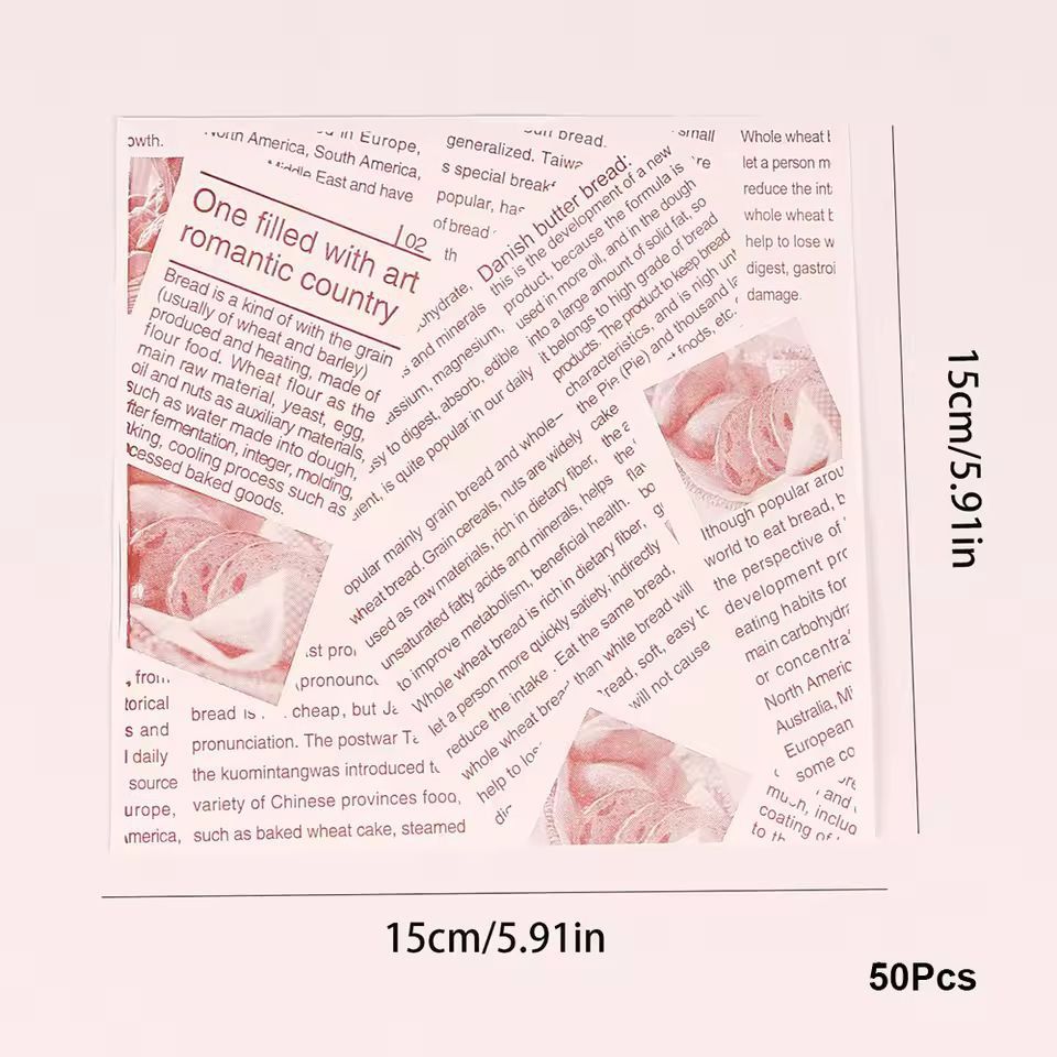 Premium 50Pack Greaseproof Wax Paper Food Wrappers  Ideal For Sandwiches Burgers  Fries 9
