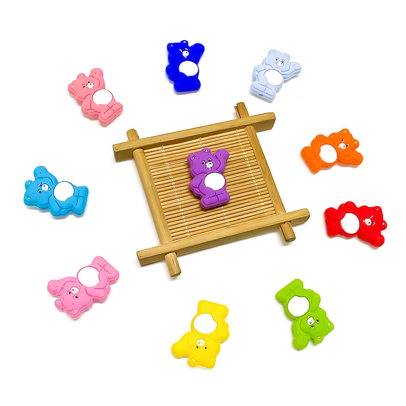 Food Grade Silicone Care Bears Beads  Toddler Teething Toys 1