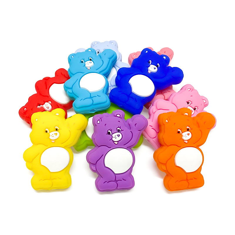 Food Grade Silicone Care Bears Beads  Toddler Teething Toys 2