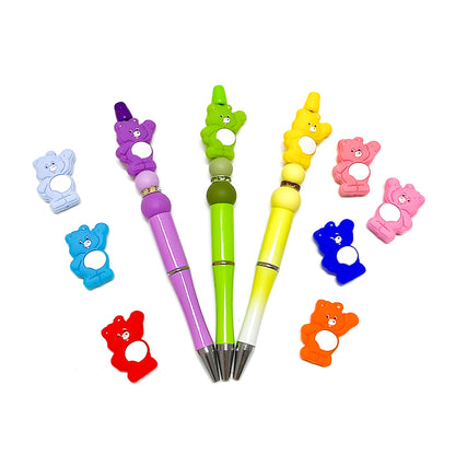 Food Grade Silicone Care Bears Beads  Toddler Teething Toys 3