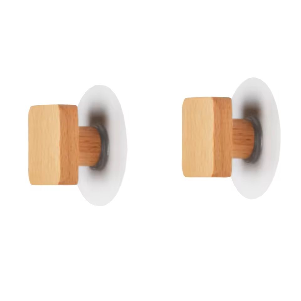 Wooden Geometric Wall Hook  Modern WallMounted Wood Peg Hanger For Clothes Hats  Towels 1