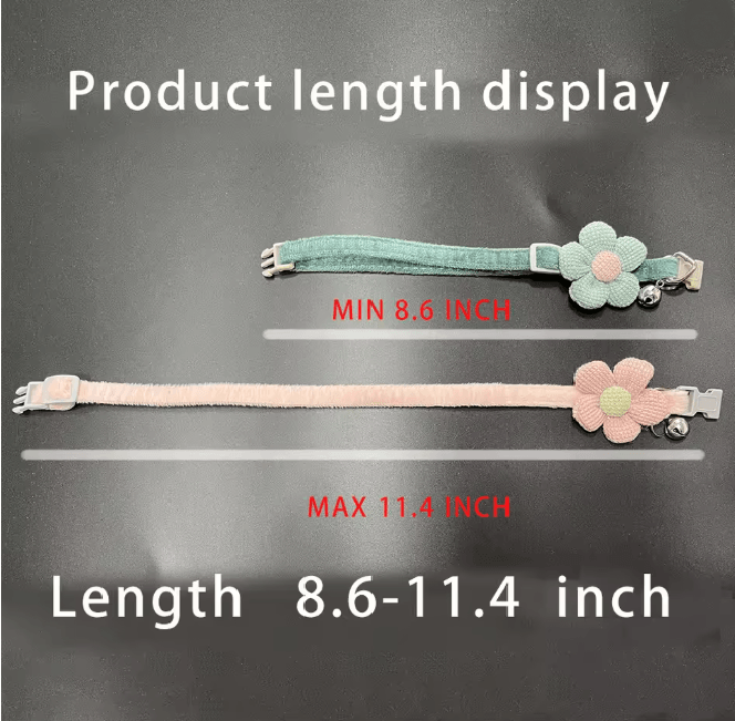 Cute Flower Cat Collar With Adjustable Buckle And Bell 1
