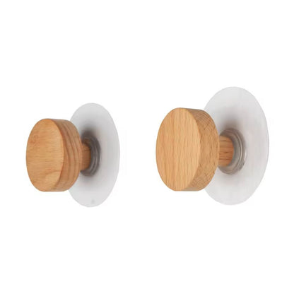 Wooden Geometric Wall Hook  Modern WallMounted Wood Peg Hanger For Clothes Hats  Towels 6