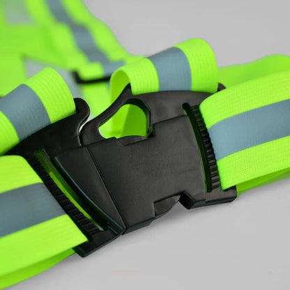 Reflective Elastic Vest For Outdoor Running Night Cycling Adjustable Safety Vest 3