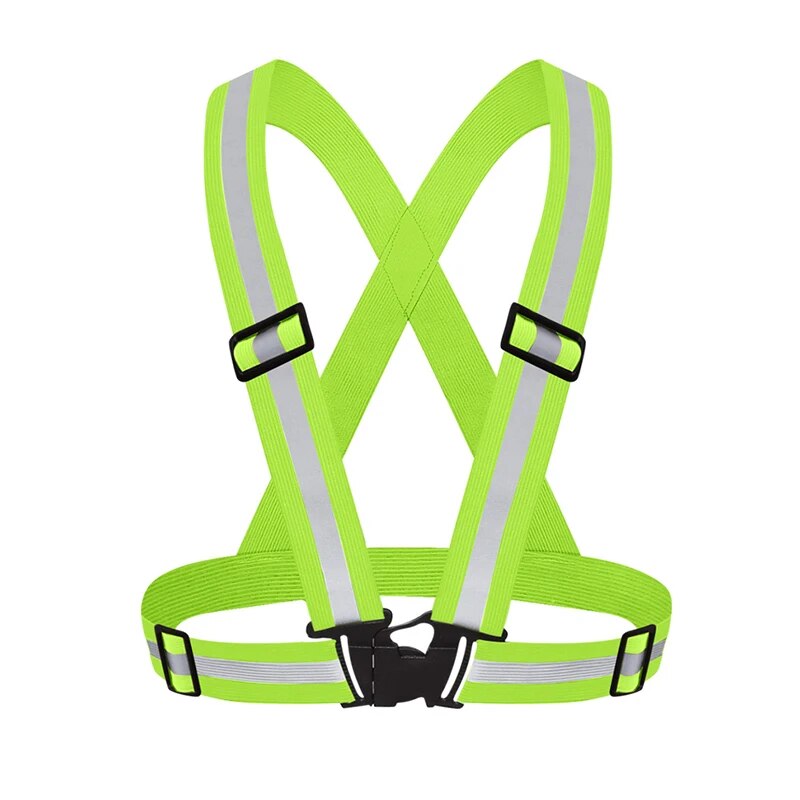 Reflective Elastic Vest For Outdoor Running Night Cycling Adjustable Safety Vest 4