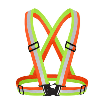 Reflective Elastic Vest For Outdoor Running Night Cycling Adjustable Safety Vest 8
