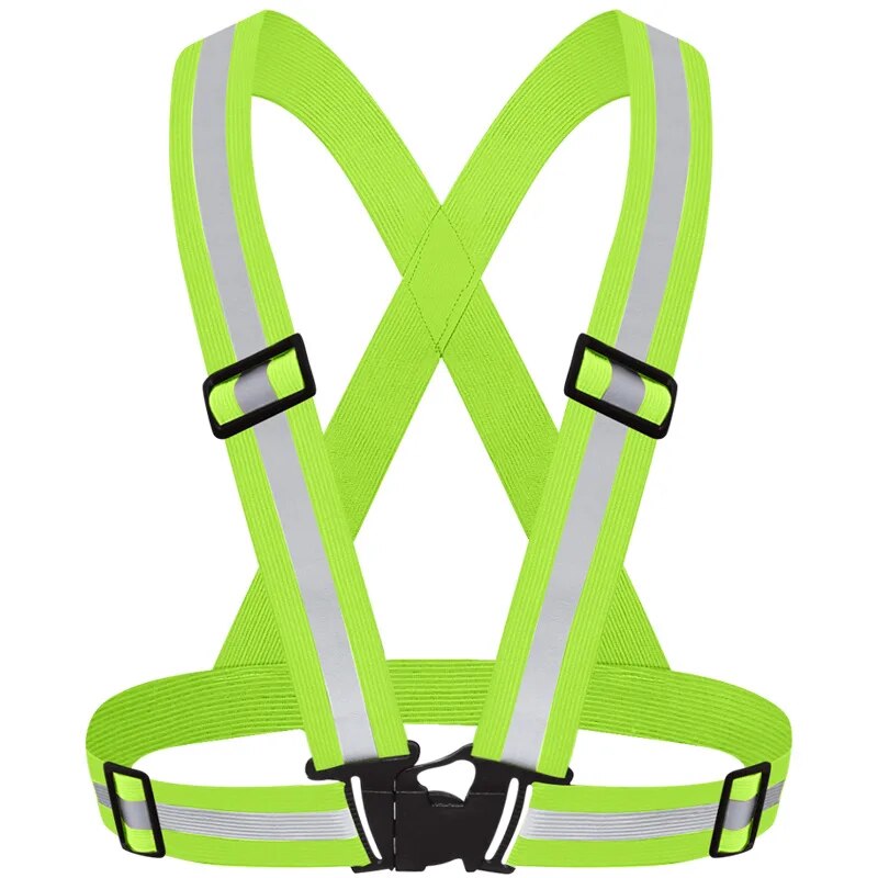 Reflective Elastic Vest For Outdoor Running Night Cycling Adjustable Safety Vest 9