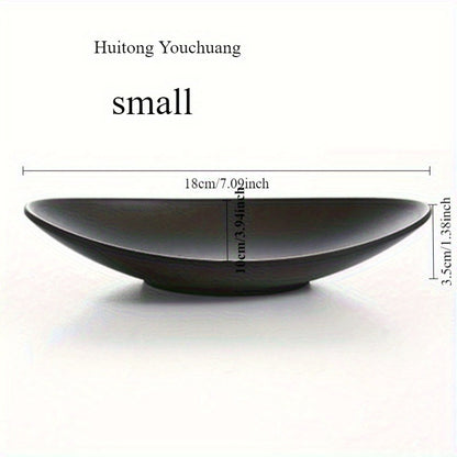 Multifunctional Oval Tray Frosted Black Jewellery Key Organiser Kitchen Supplies Ring Holder 3