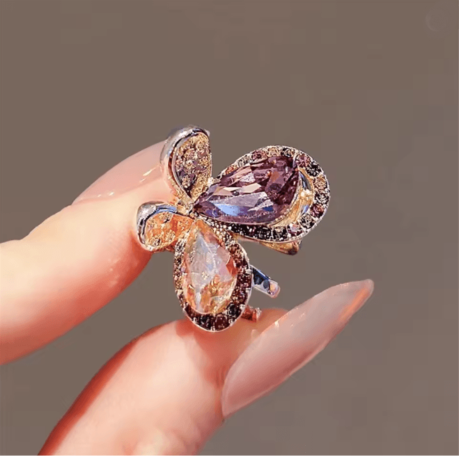 Elegant Butterfly Rhinestone Hair Clip 2