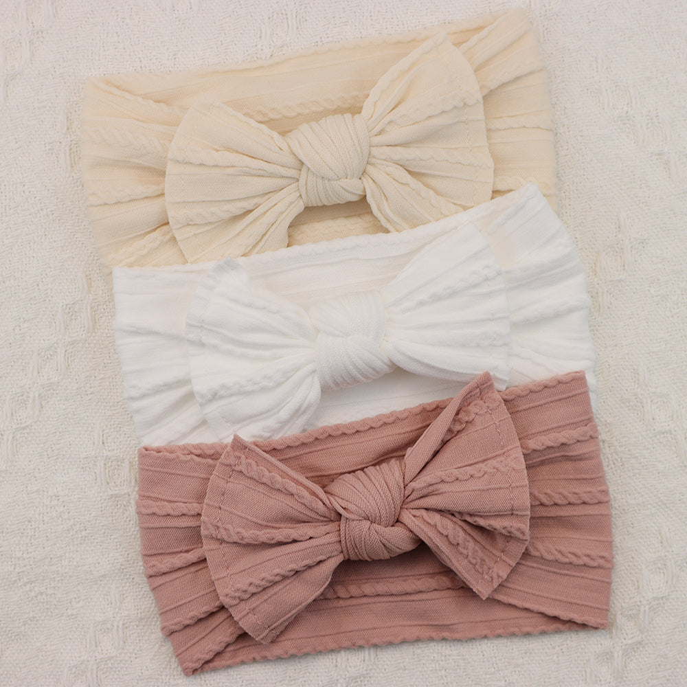 Infant Hair Accessories Baby Girl Headbands Lot Elastic Hair Bands Newborn Gift Bows Kids Turban He 3