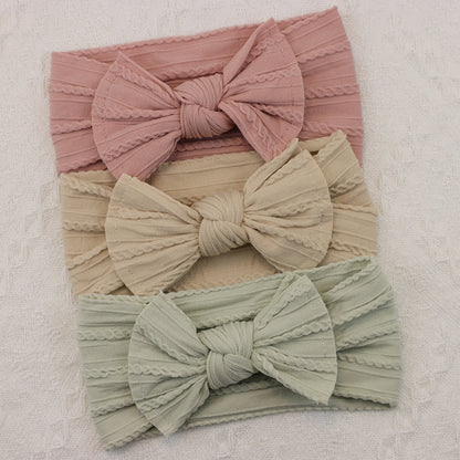 Infant Hair Accessories Baby Girl Headbands Lot Elastic Hair Bands Newborn Gift Bows Kids Turban He 5
