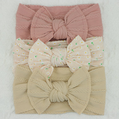 Infant Hair Accessories Baby Girl Headbands Lot Elastic Hair Bands Newborn Gift Bows Kids Turban He 7
