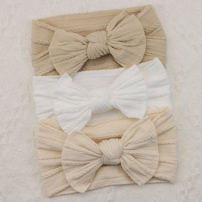 Infant Hair Accessories Baby Girl Headbands Lot Elastic Hair Bands Newborn Gift Bows Kids Turban He 8
