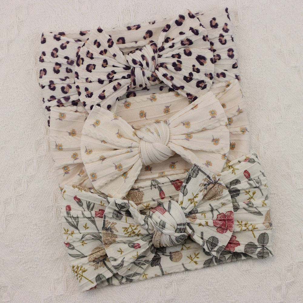 Infant Hair Accessories Baby Girl Headbands Lot Elastic Hair Bands Newborn Gift Bows Kids Turban He 9