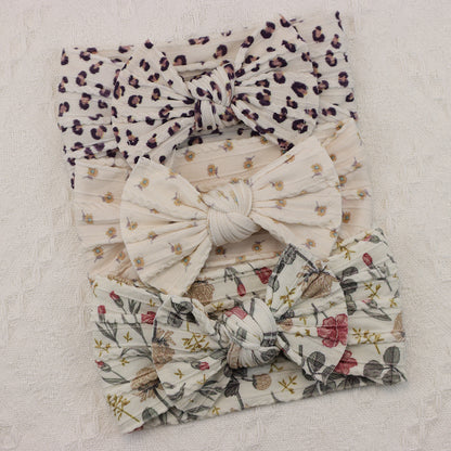 Infant Hair Accessories Baby Girl Headbands Lot Elastic Hair Bands Newborn Gift Bows Kids Turban He 9
