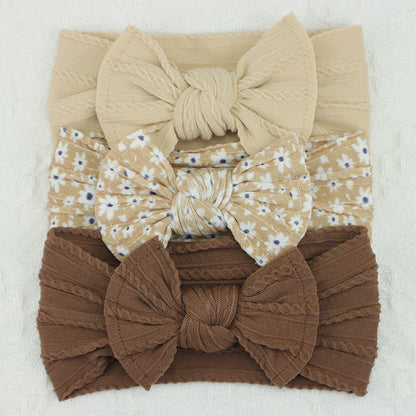 Infant Hair Accessories Baby Girl Headbands Lot Elastic Hair Bands Newborn Gift Bows Kids Turban He 10