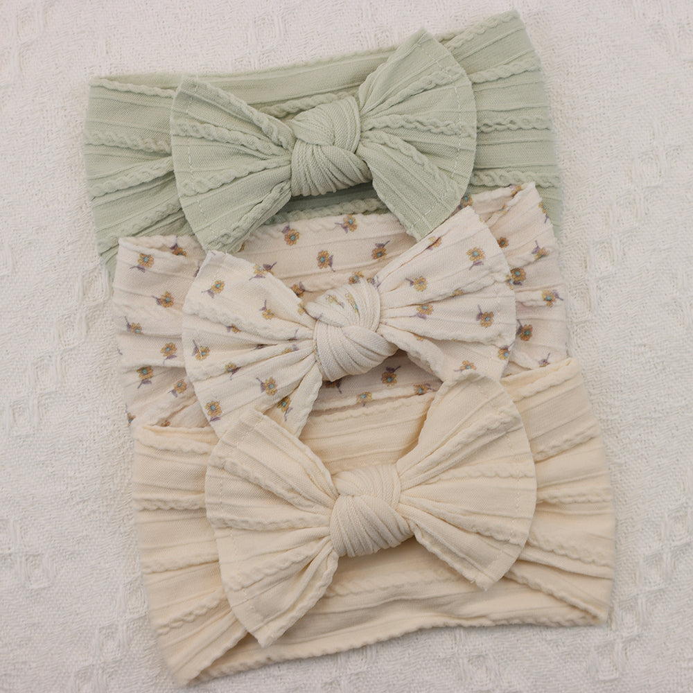 Infant Hair Accessories Baby Girl Headbands Lot Elastic Hair Bands Newborn Gift Bows Kids Turban He 12