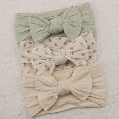 Infant Hair Accessories Baby Girl Headbands Lot Elastic Hair Bands Newborn Gift Bows Kids Turban He 12