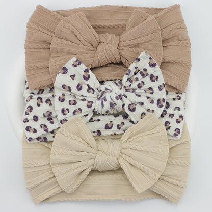 Infant Hair Accessories Baby Girl Headbands Lot Elastic Hair Bands Newborn Gift Bows Kids Turban He 21