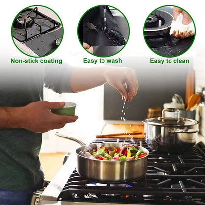Premium 6Pack Gas Stove Burner Covers  Reusable NonStick Stove Liners 2
