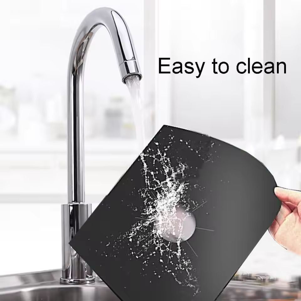 Premium 6Pack Gas Stove Burner Covers  Reusable NonStick Stove Liners 4