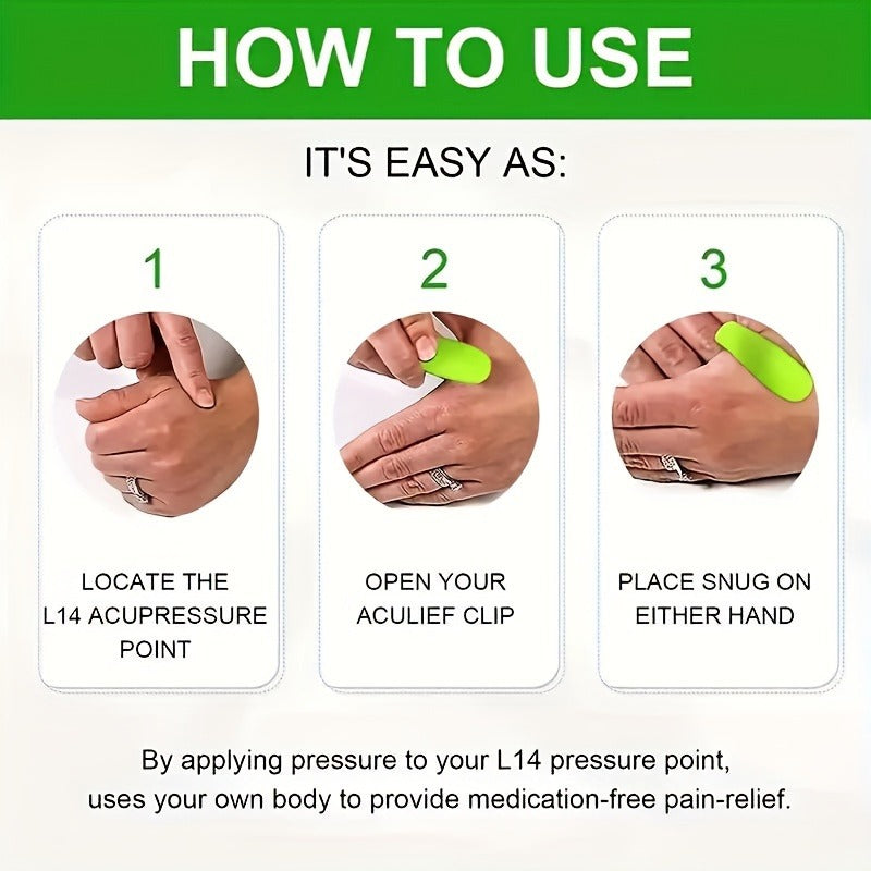 Acupoint Massage Clip, Meridian Pressure Clip, Thumb Acupoint Massage to Relieve Headache and Tension
