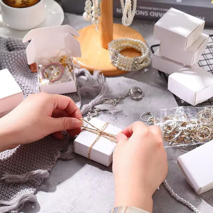 Small Kraft Paper Jewelry Gift Boxes 10Pack Mini Cardboard Wrapping Boxes 2