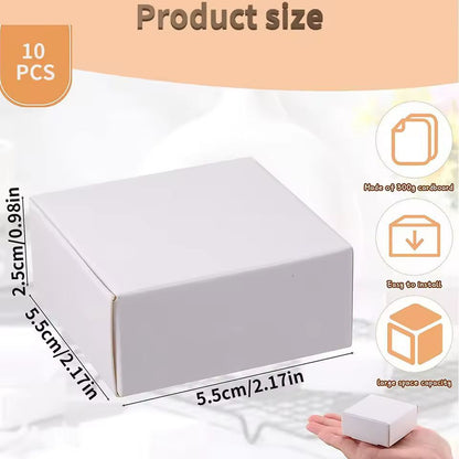 Small Kraft Paper Jewelry Gift Boxes 10Pack Mini Cardboard Wrapping Boxes 6