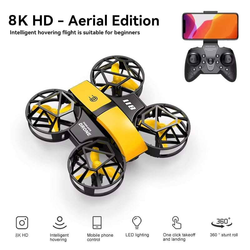 Mini Drone HD Camera Foldable Design WiFi RC FPV Drone For Foldable Drones Height Keep Drones Helic 6