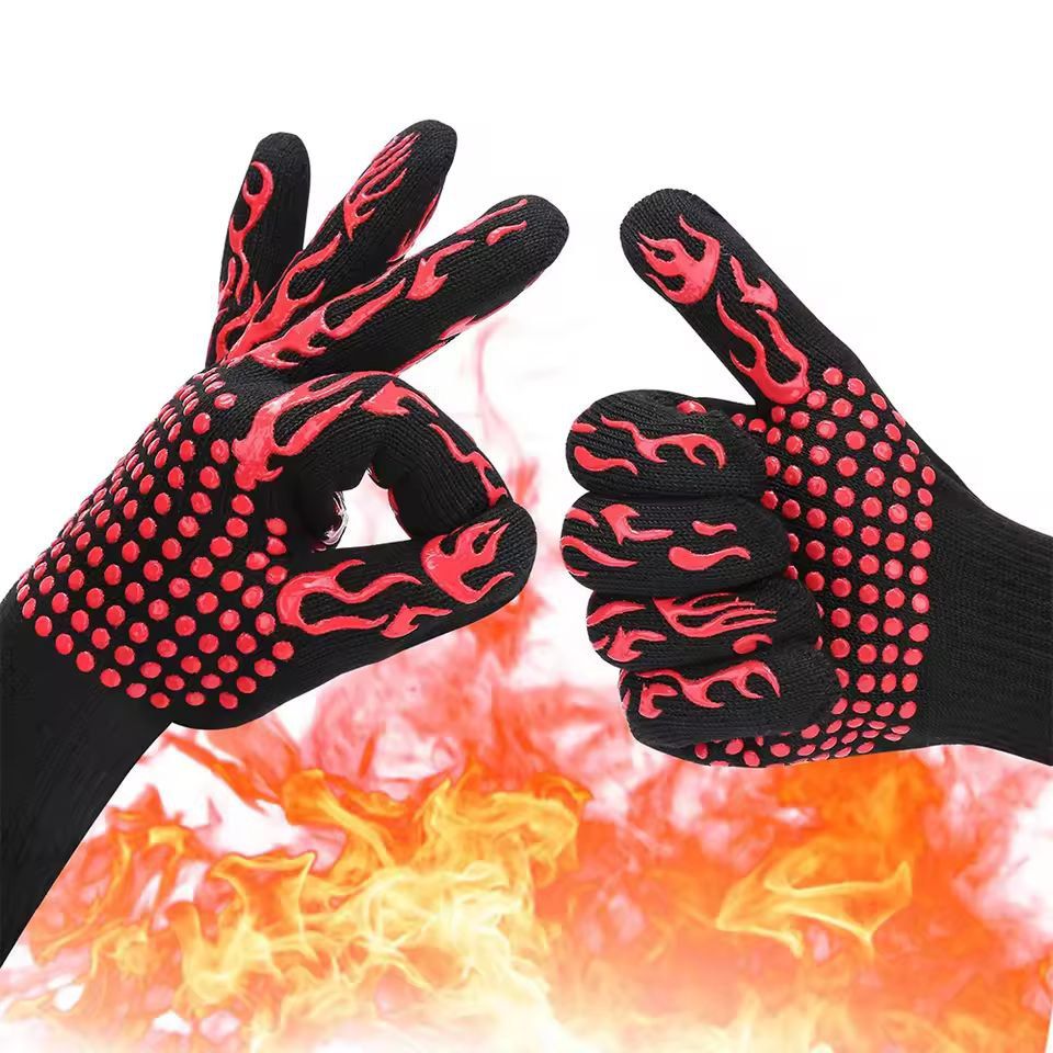 Ultimate HeatShield BBQ & Oven Gloves - Fireproof, High-Temperature, Non-Slip Grill Mitts