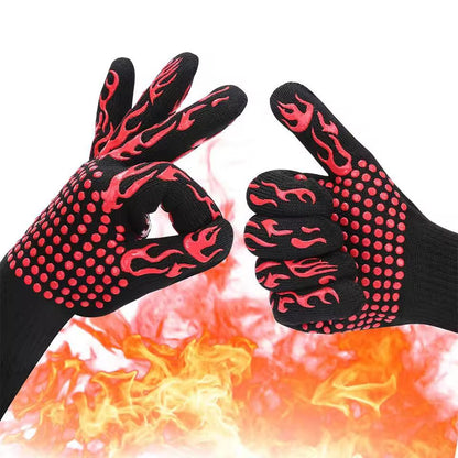 Ultimate HeatShield BBQ & Oven Gloves - Fireproof, High-Temperature, Non-Slip Grill Mitts