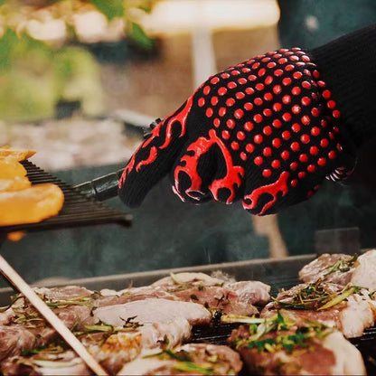 Ultimate HeatShield BBQ  Oven Gloves  Fireproof HighTemperature NonSlip Grill Mitts 1