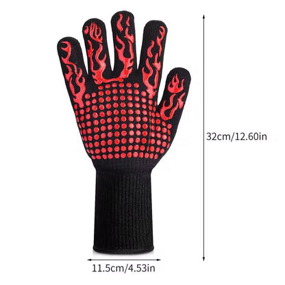 Ultimate HeatShield BBQ  Oven Gloves  Fireproof HighTemperature NonSlip Grill Mitts 5