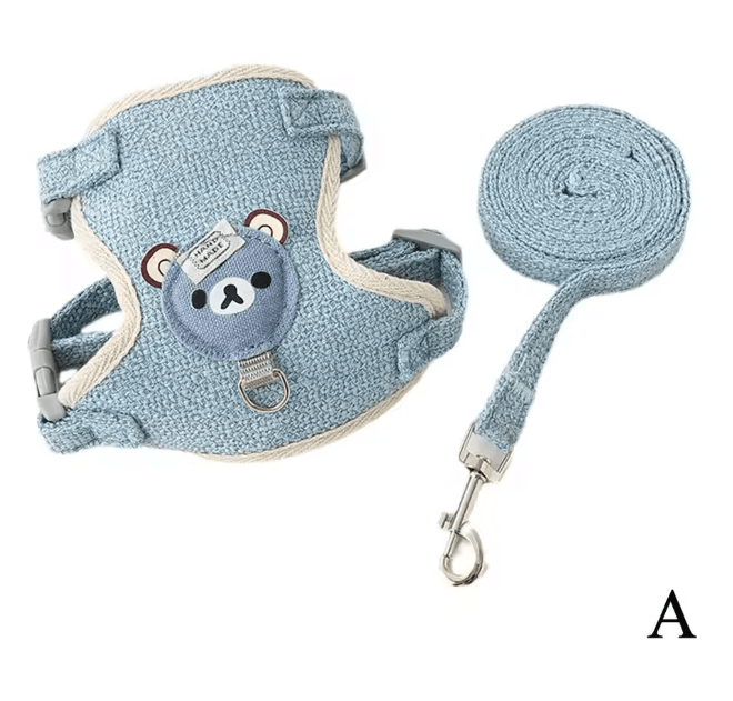 Small Pet Vest Harness And Leash Set For Dogs Cats And Bunnies 4